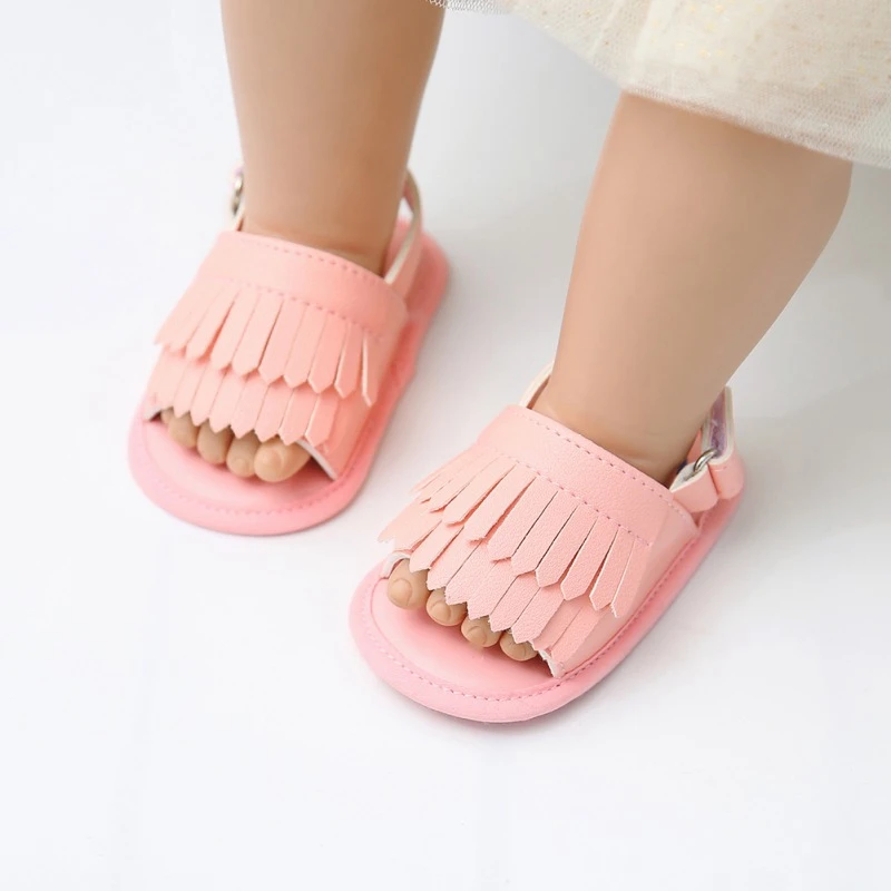 Модная одежда для детей Детская мода новорожденных мягкая подошва Ленточки