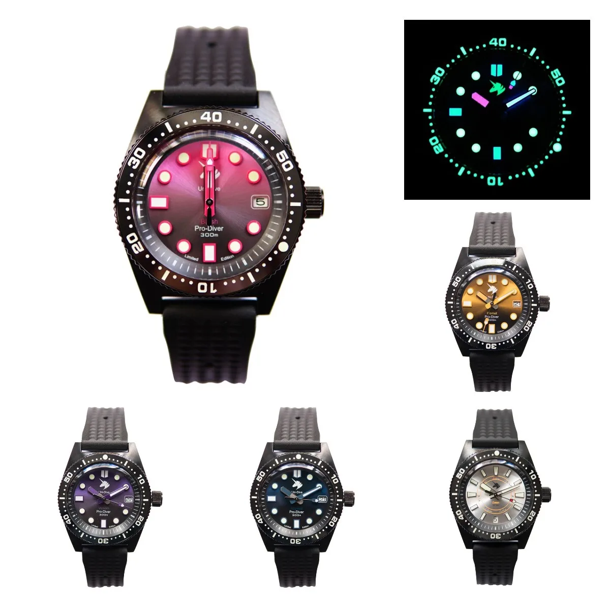

Proxima New Luxury Casual NH35 Automatic Male Watch 62MAS 300M Sapphire Rubber Strap Mechanical Diver Wristwatches Gifts For Men