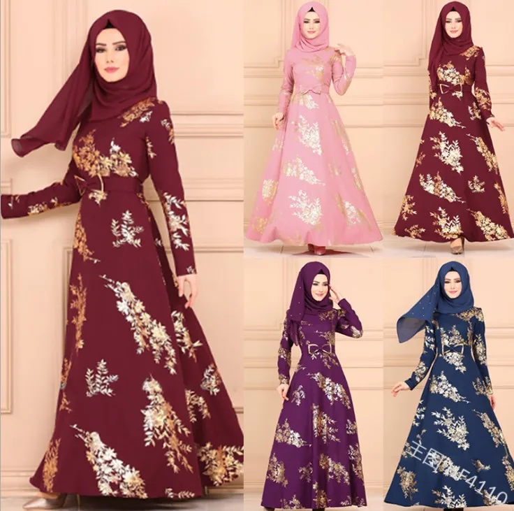 Яркие турецкие платья, мусульманское платье в стиле хиджаб, марокканский кафтан, длинное женское платье, Дубай, абайя, мусульманская одежда