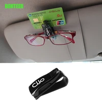 plastic car glasses bracket visor card holder sicker for renault dacia clio