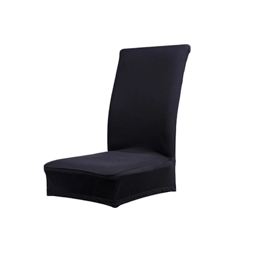 Polyester Chair Cover Black Dining Room Slipcover Removable Seat Elastic Protection For Home Supplies | Дом и сад