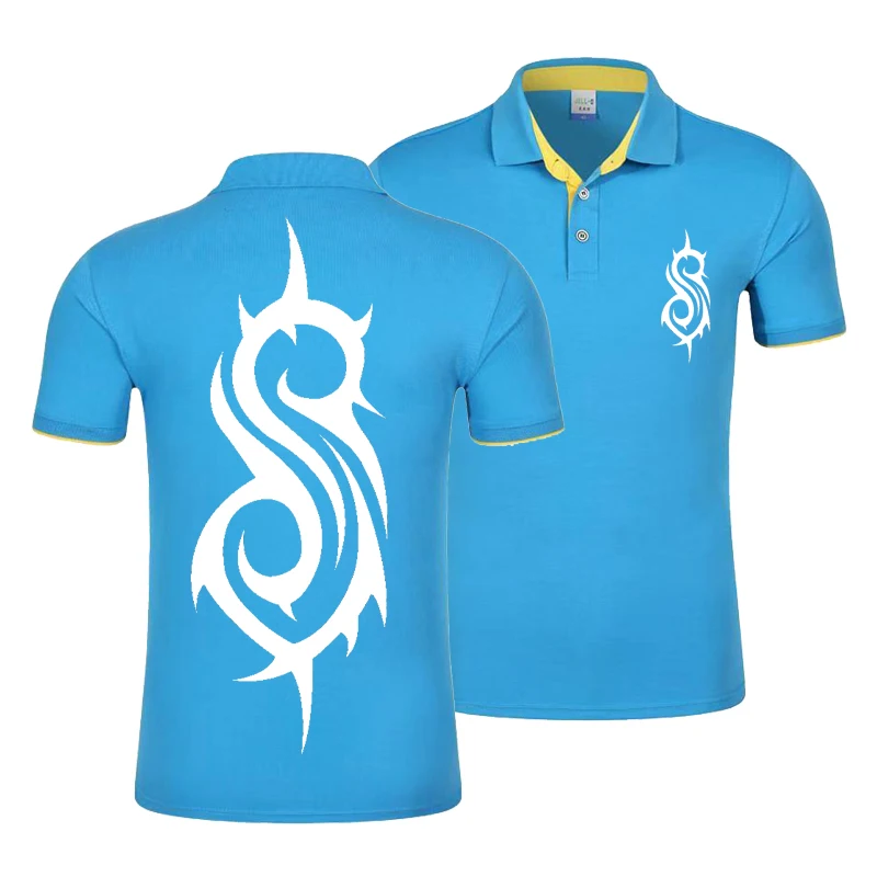 Мужская белая рубашка поло на заказ сублимационная дизайнерская вышивка