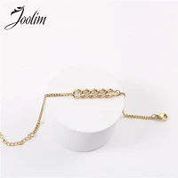 joolim high end gold finish chain bracelet charm bracelet jewelry stainless steel jewelry wholesale