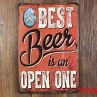 Лучшее пиво является открытым винтажные металлические жестяные знаки Ретро жестяная пластина знак настенное украшение для кафе бара магазина и ресторана