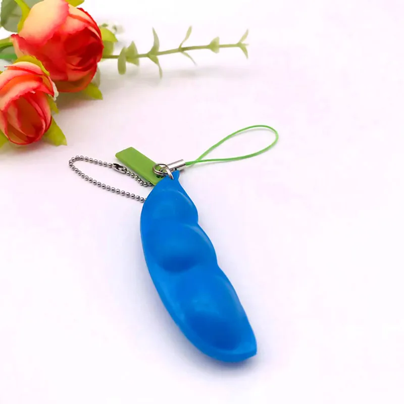 Color Fidget Toy Antistress Squeeze Edamame Relieve Stress Pop Lovely it Beans Surface Emotion Figet Toys Keychain | Игрушки и хобби