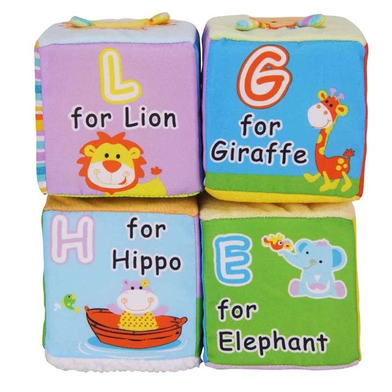 6 шт./компл. ткань строительные блоки новые детские Тряпичная Кукла Мягкая погремушка для раннего развития детей Giraff детские погремушки Играть Куб ткань игрушка