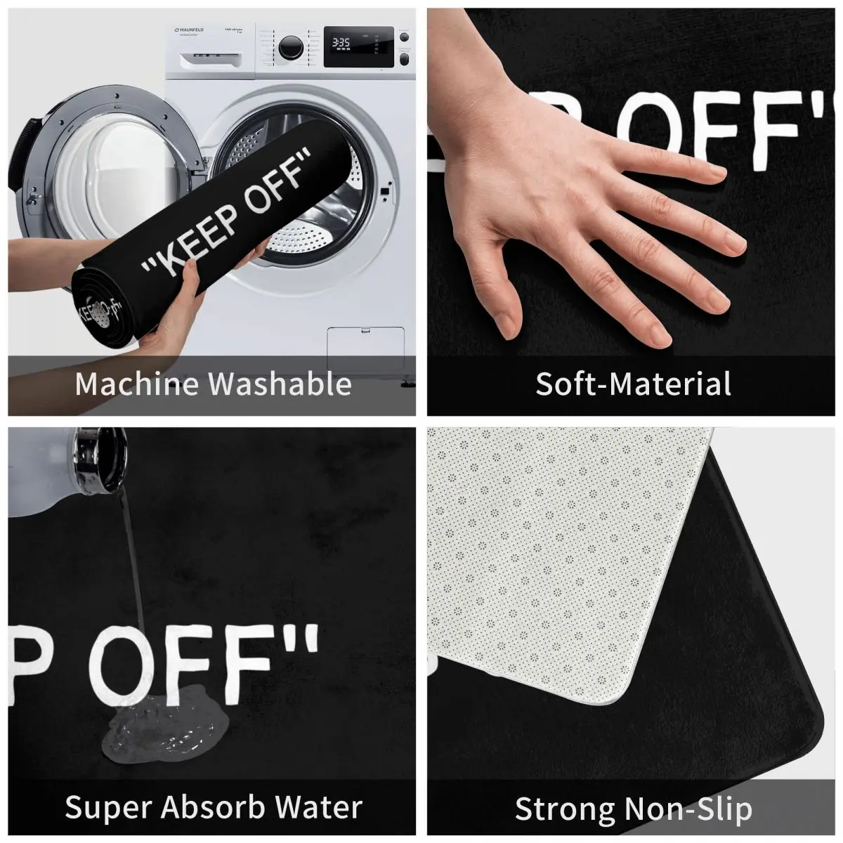 Бело-белый коврик Ikea для защиты от попадания масла ног ванной нескользящий входа