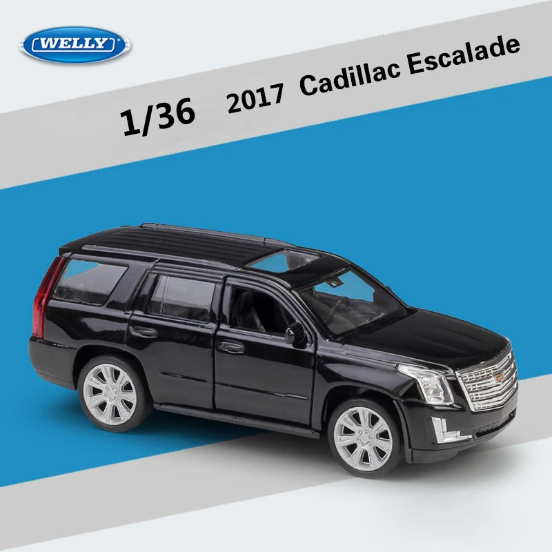 WELLY литая модель автомобиля в масштабе 1:36 2017 Cadillac Escalade SUV из металлического сплава
