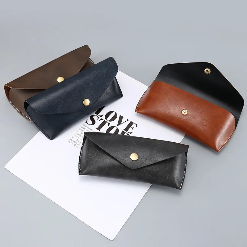 

Sunglasses Case Sunglasses Soft Wrap Leather Case High-end Full Frame Triangular Lens Case Literary Temperament Spectacle Case