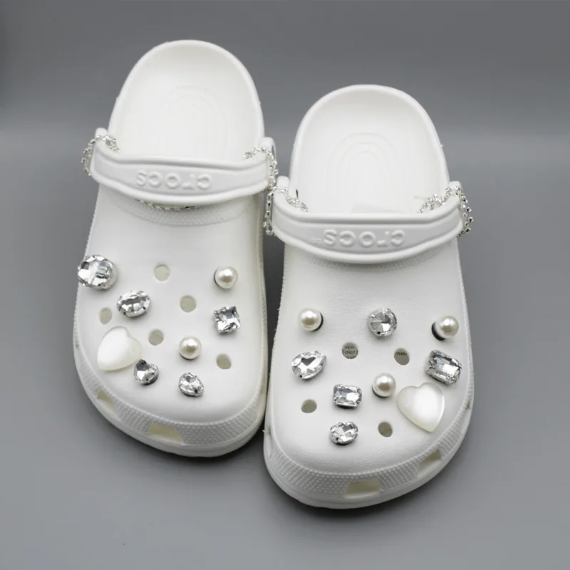 

Fashion Croc Charms Designer Vintage Pearl Rhinestone for Croc Metal Whole Set Croc Charms Designer Shiny Princess Style