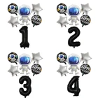 Украшение для вечеринки астронавта мальчика на день рождения баннер космический корабль фольгированный воздушный шар галактика солнечная система тема подарок