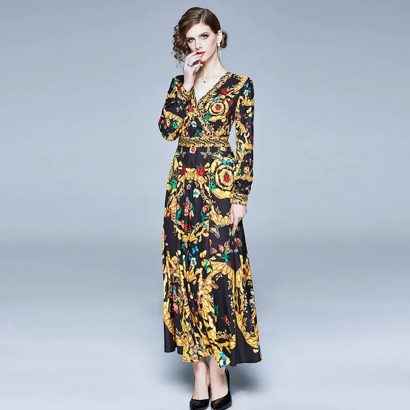 Женское модельное Платье с принтом дворца привлекательное винтажное платье