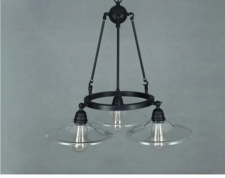

Retro Restaurant Light Vintage Glass Dining Room Lights 3/5 Lights Loft Industrial Coffee Shop Bar Light Lamp Fixtures