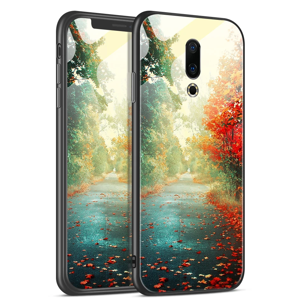 H111 Для Meizu M882Q M892Q M872Q чехол для телефона Meizu M6T звездный узор закаленное стекло Жесткий чехол для Meizu 16Plus 16S 16X TPU оболочка - Цвет: H111