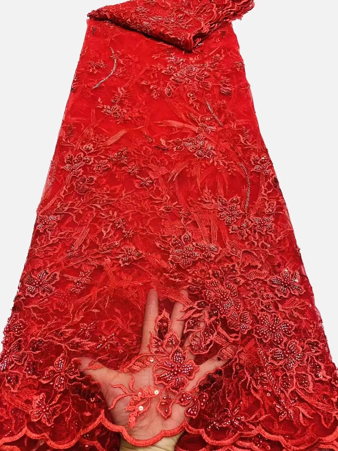 Горячая Распродажа бисера/блестки кружевные ткани африканские французские