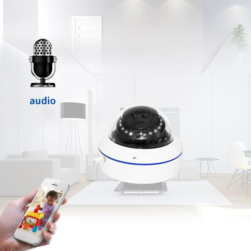 Купольная Беспроводная IP-камера ONVIF 1080P Wi-Fi уличная камера с ночным видением 1920*1080