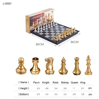 magnetic gold silver black white foldable international chess intelligence developing games tools match