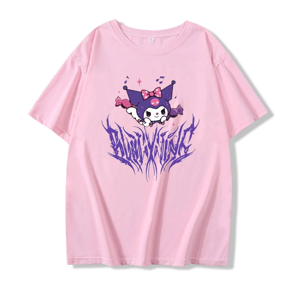 

Летняя одежда для женщин, хлопковая футболка с рисунком аниме Kawaii, футболки с милым рисунком и принтом, модные повседневные корейские топы д...