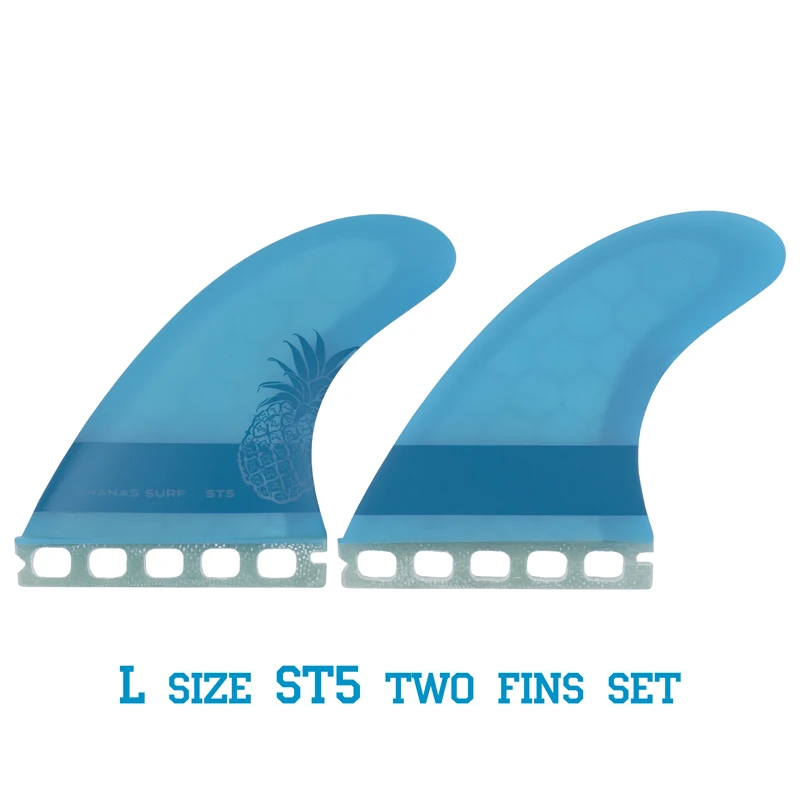 ST5 two fins set Ananas Surf ласты для серфинга, два 2 плавника, quad, будущая Базовая Плавник Набор kitesurfboard wakesurf sup аксессуары - Цвет: ST5 two fins set
