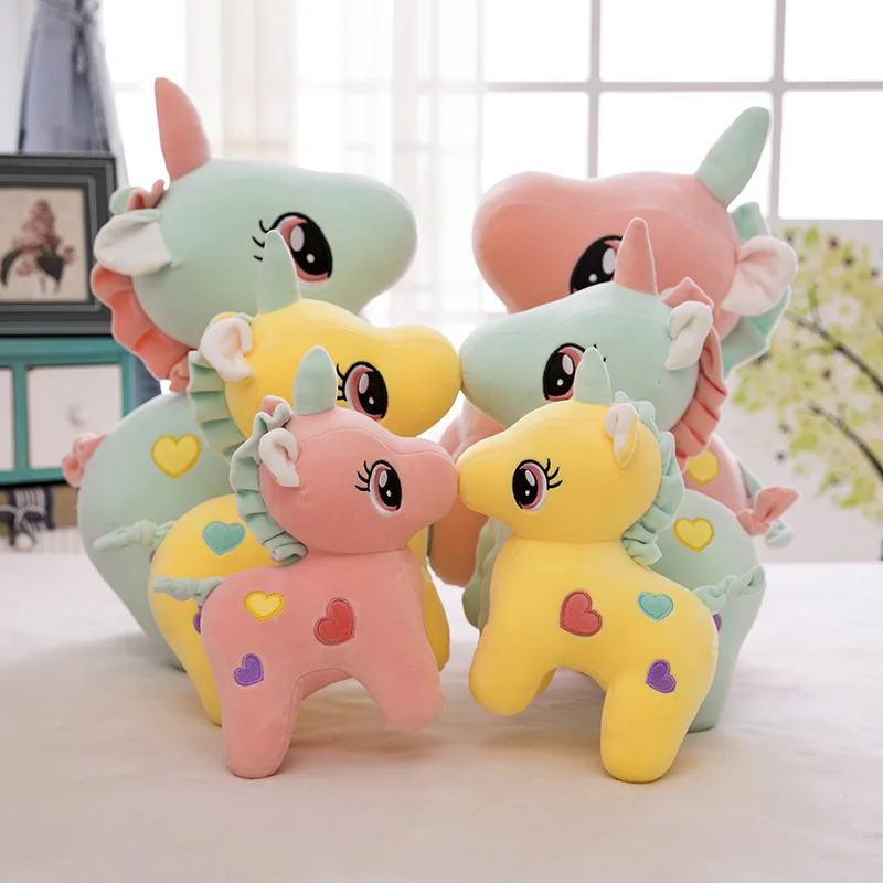 Kawaii единорог плюшевые игрушки куклы мягкие с животными милый мультяшный мини
