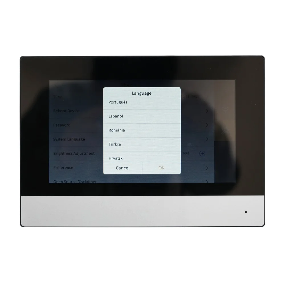 HIK оригинальная международная версия многоязычный DS-KH6320-WTE1 внутренний монитор, 802.3af POE, приложение Hik-подключение, WiFi, видеодомофон