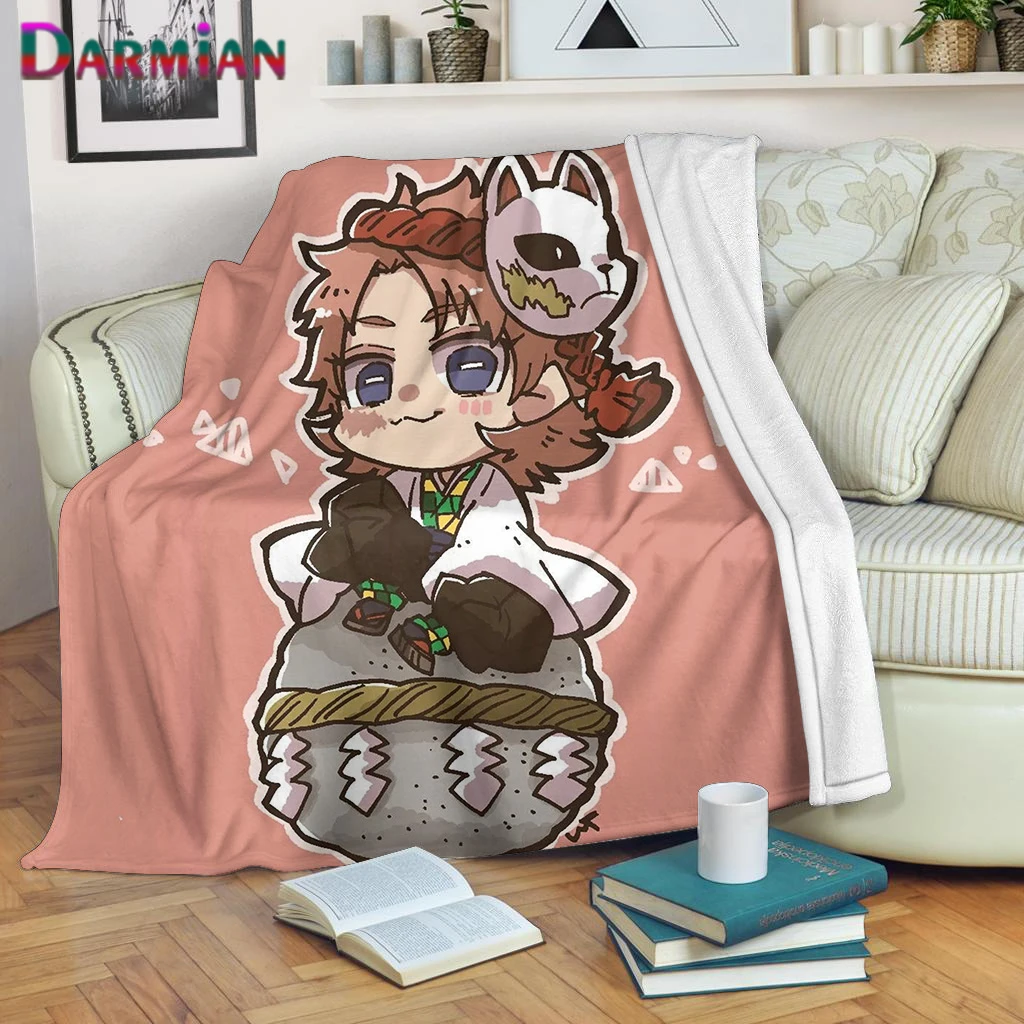 

Флисовое одеяло премиум-класса Darmian с мультяшным аниме рисунком, теплое осеннее тонкое офисное одеяло до колена для взрослых и детей, одеяло...