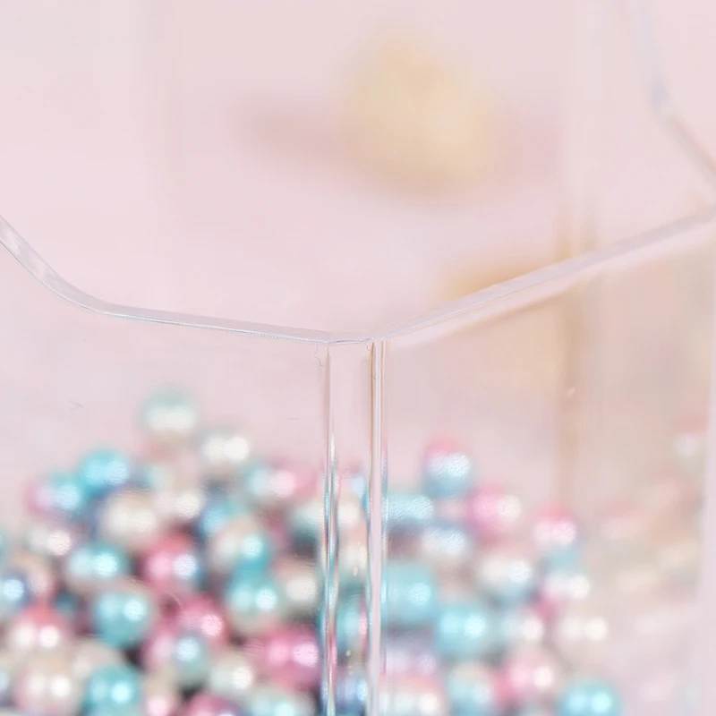 

Makeup Brush Holder Transparent Acrylic Organizer with Dustproof Cover and Pearl