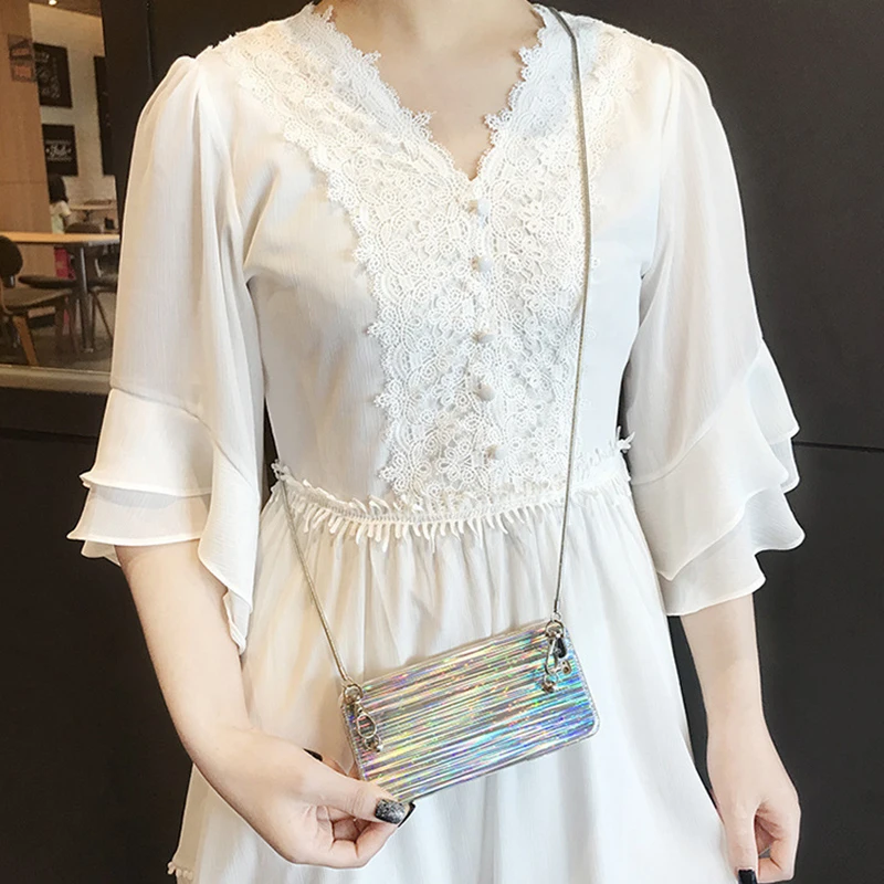 118 см/46 5 дюйма длинный металлический кошелек с ремешком и цепочкой в стиле