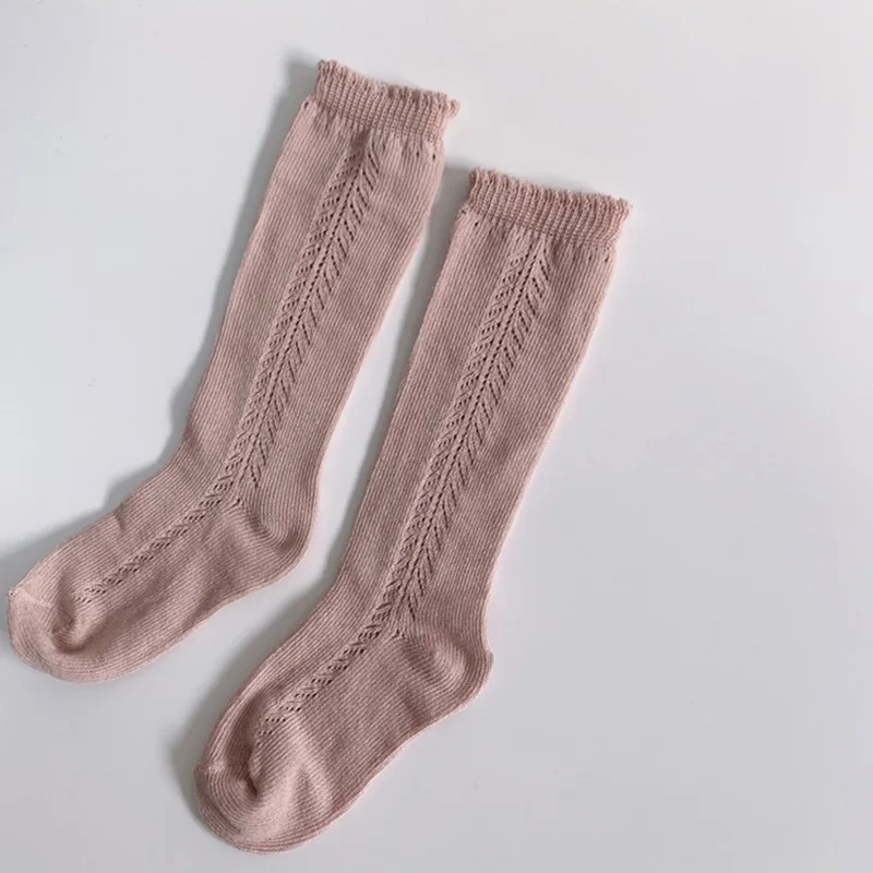 Baby Socks Knee High Long Infant Cotton Linen Sock Hollow Girls Boy Spring Summer Leg Warmer Children Princess Kids Sockken | Детская