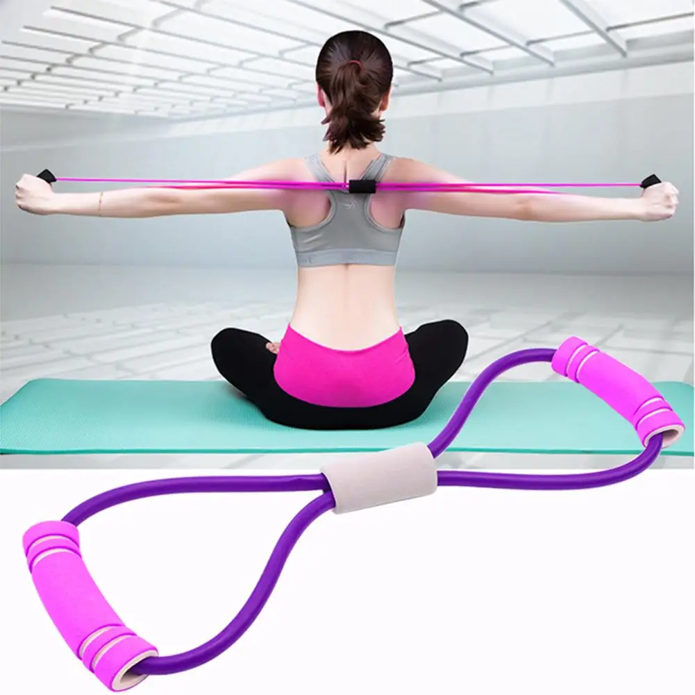 

1pc Durable Chest Expander Rope Skillful Manufacture Sports Fitness Equipment 8 Word Muscle Resistance Bands Chest Expander Rope