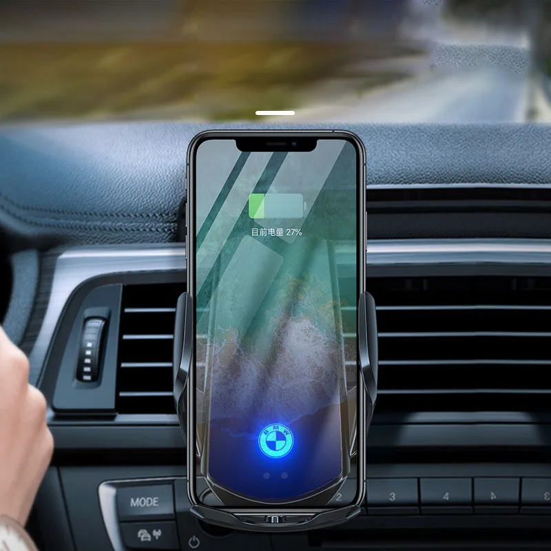 

Automatic Clamping 15W Car Mount Wireless Charger for iPhone 12 11 XS XR X 8 Samsung S20 S10 Xiaomi Infrared Sensor Phone Holder