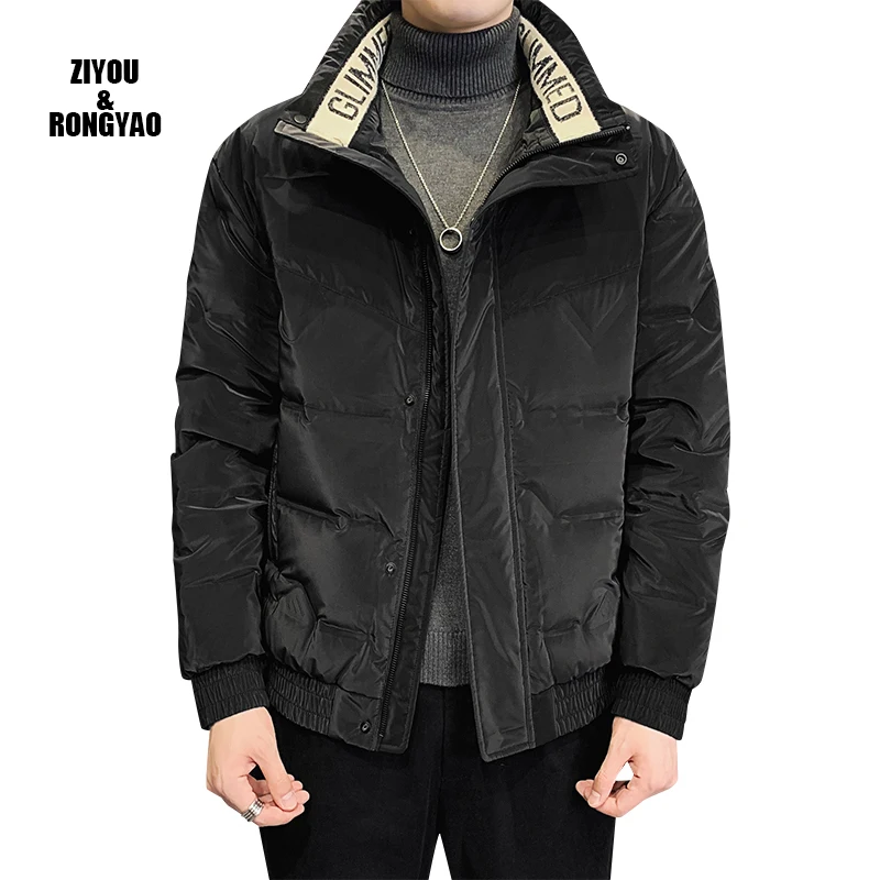 

2021 new style Down jacket men's warm winter coat loose fashion men's stand-up collar down jacket for boyfriend working shopping