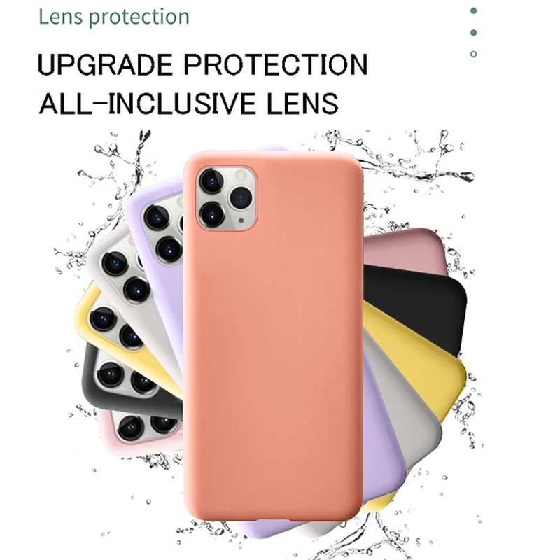 Роскошный чехол из жидкого силикона для iPhone 11 Pro Max SE 2 2020 XS XR X 10 6 S 7 8 Plus мягкая