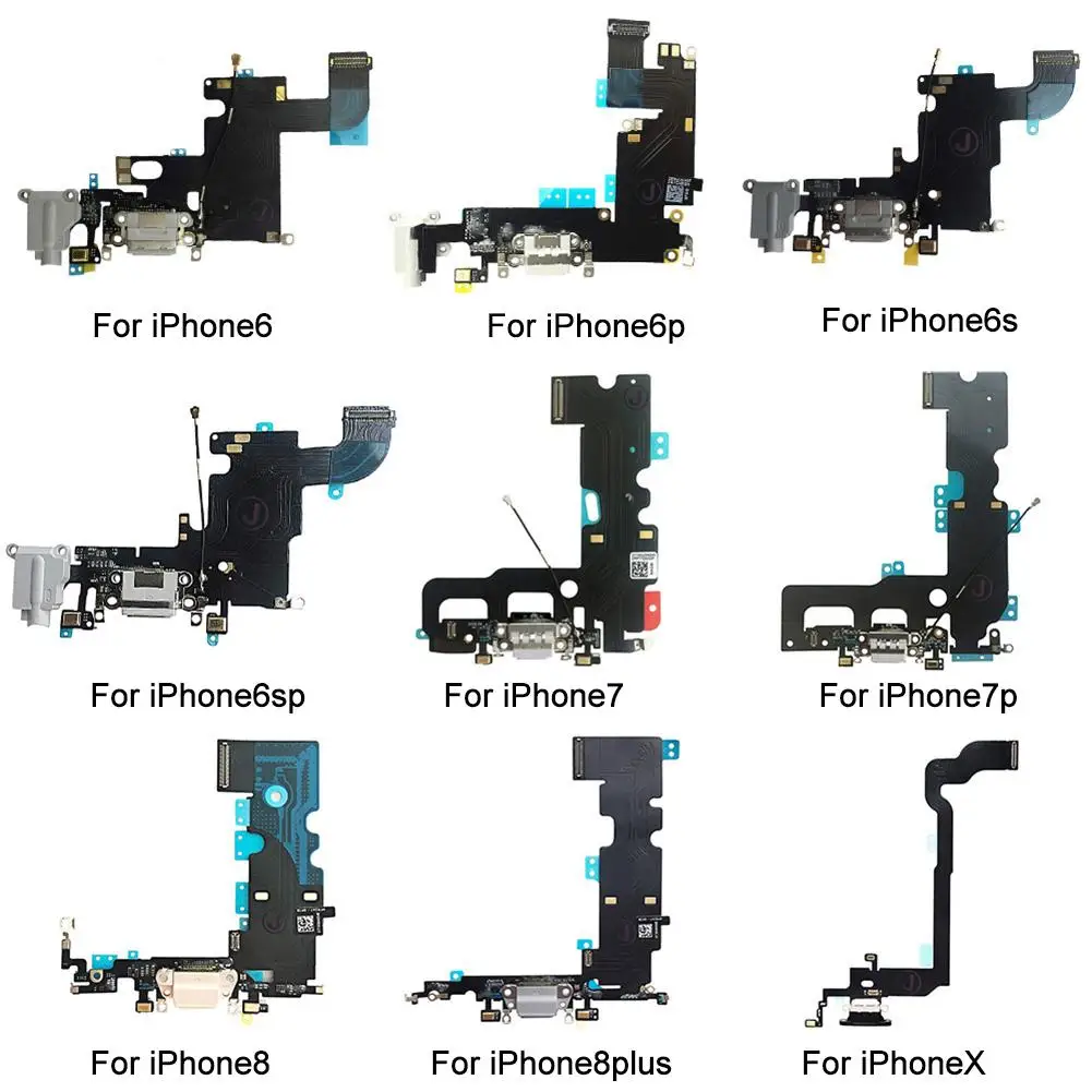 Порт для зарядки телефона гибкий кабель Разъем наушников Замена iPhone 6 6S 7 8 X|Шлейфы