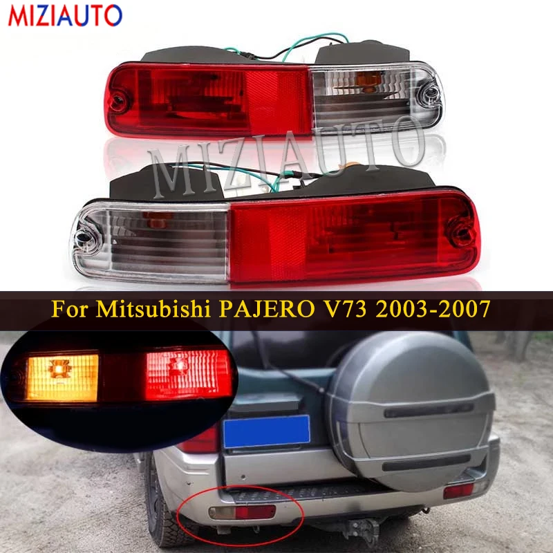 Задний бампер отражатель светильник для Mitsubishi PAJERO V73 2003-2007 V75 V77 MONTERO 2003-2006 задний
