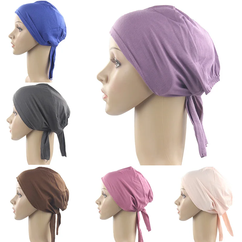 Полное покрытие внутренний мусульманский хлопок хиджаб Кепка IBone капот турецкий