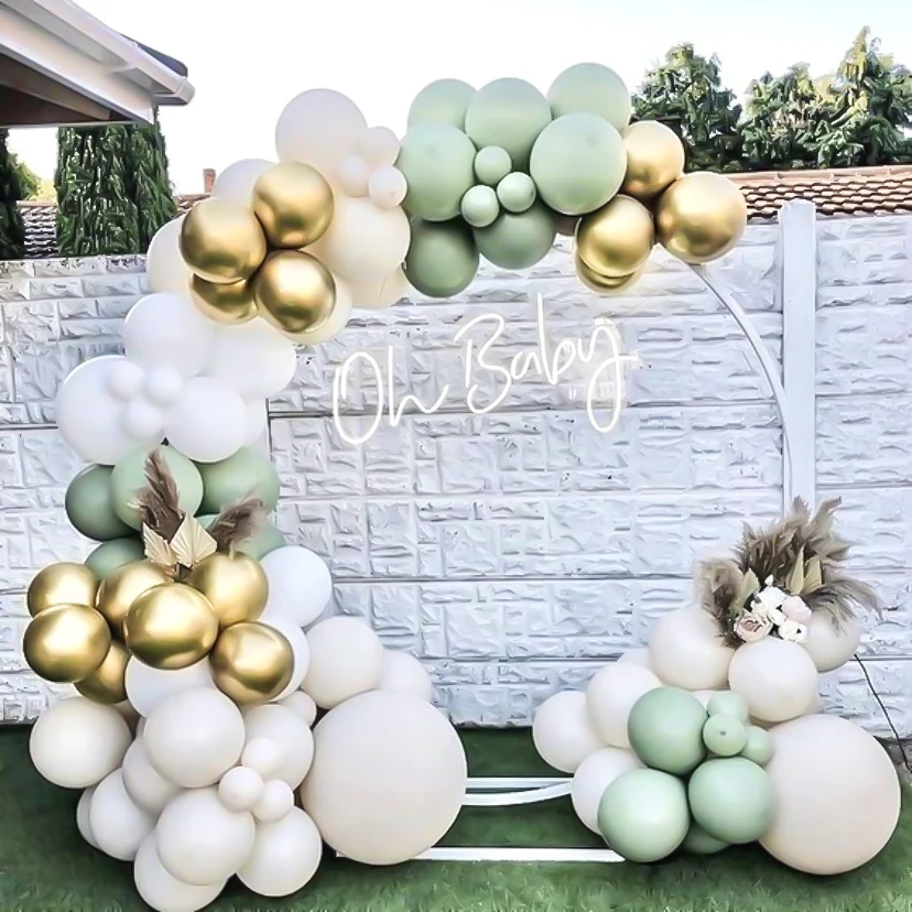 

105pcs Wedding Bridal Party Decoration Balloon Garland Arch Kit Avocado Green Peach Latex Ballon Bithday Party Baby Shower Decor