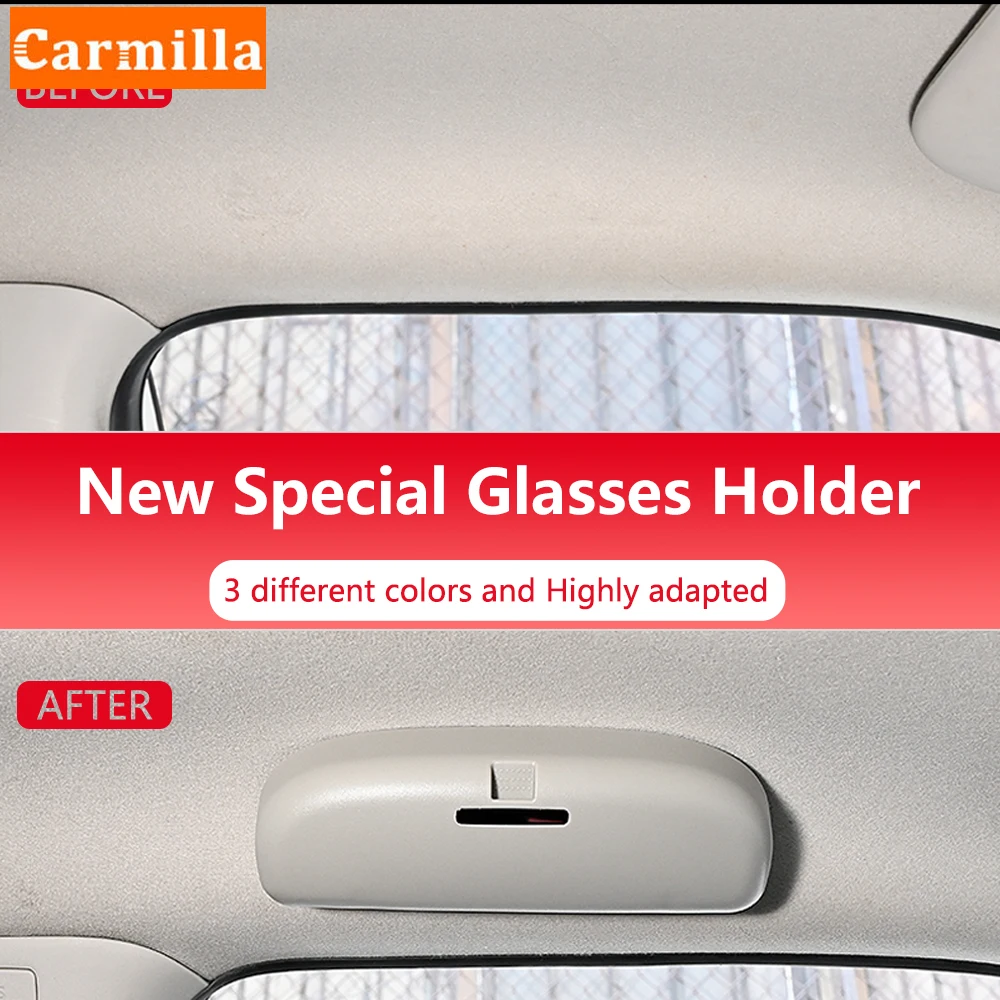 

Carmilla Car Glasses Box for Hyundai Tucson Elantra Verna Solaris IX30 IX35 IX45 Sonata Santa Fe Sunglasses Holder Case Parts