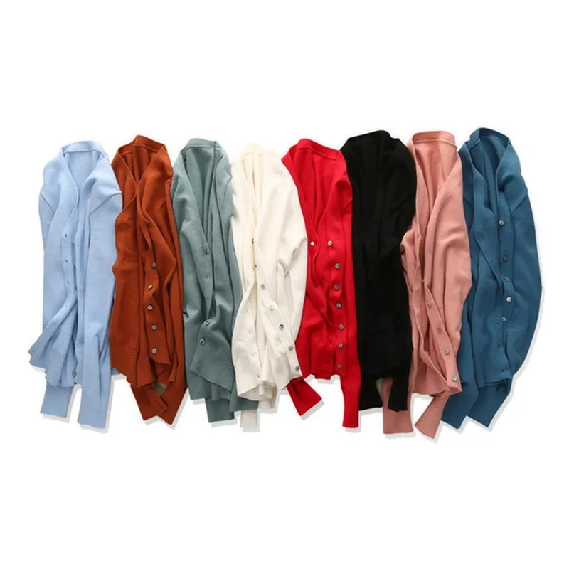 

Women Cardigans Sweater Autumn Cashmere Casual Knitted Sweater Jacket Female Button Knitwear Cardigans