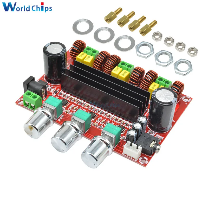 XH M139 TPA3116D2 2x50 Вт + 100 2 1 канальный цифровой сабвуфер усилитель мощности плата TPA3116 * 3