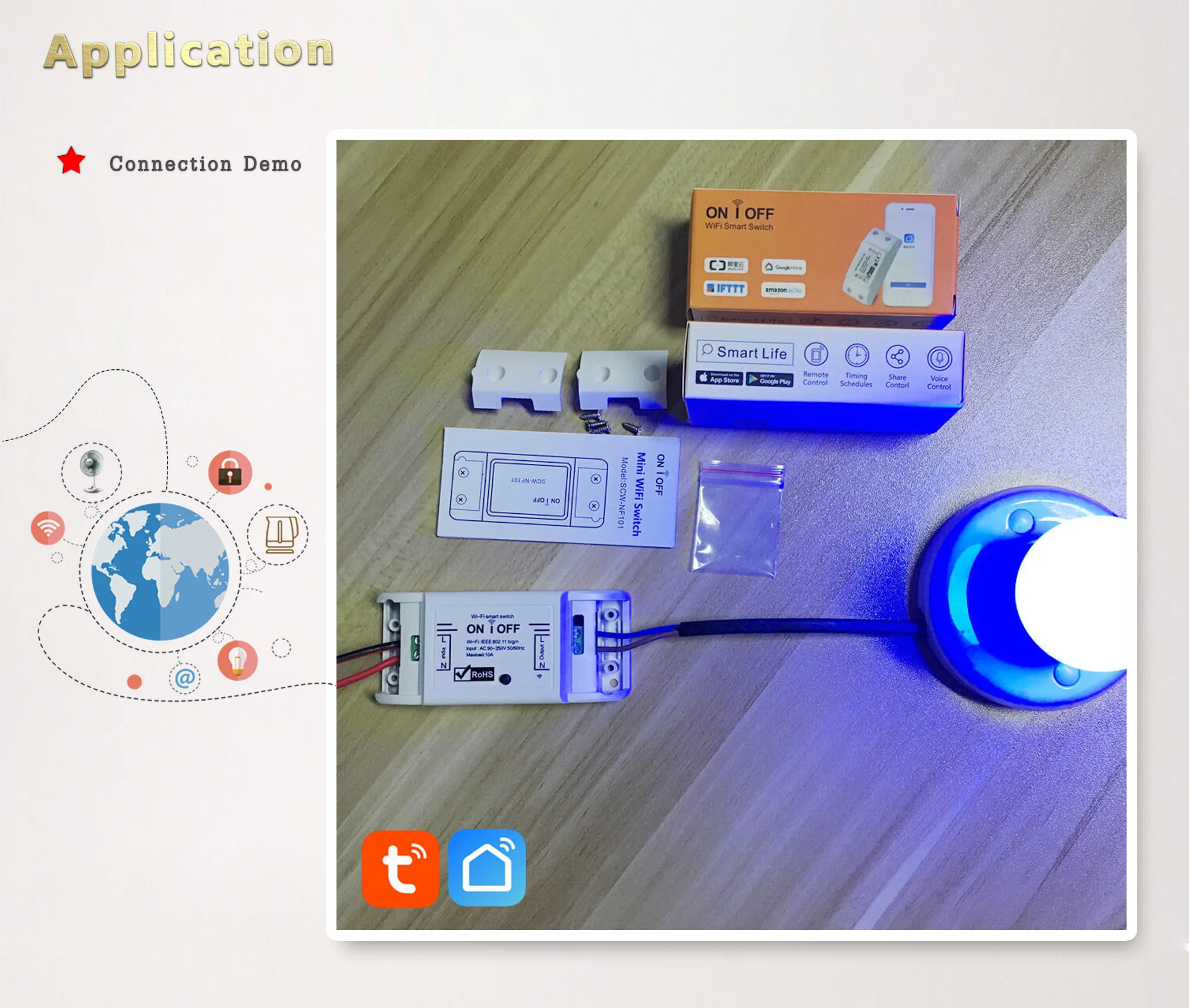 Smart9 DIY Wifi дистанционный переключатель освещения TuYa домашняя умная Автоматизация Life APP универсальный выключатель, работает с Alexa Echo и Google Home