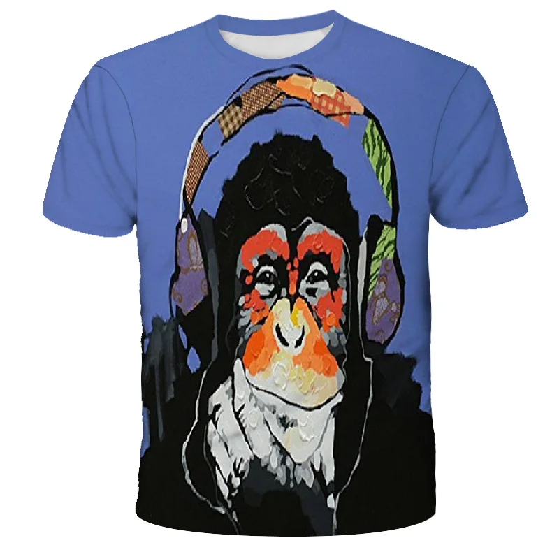 

3D PrintedSummers T-Shirt Kids Animal Funny Tees Stranger Things Orangutan T-Shirts Boys and Girlstops Tee Shirt