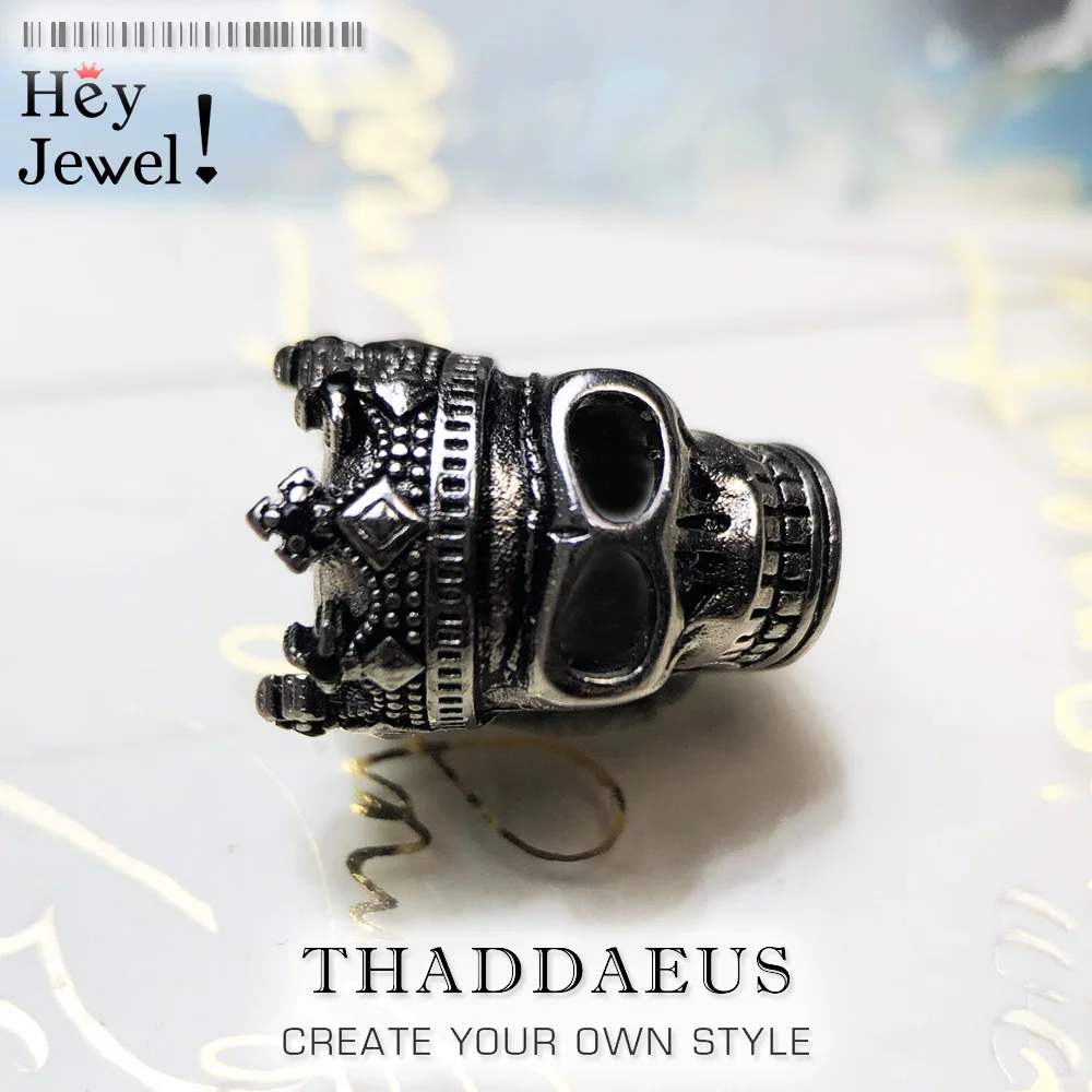 Корона Череп король бусина для Европы большое отверстие роскошные аксессуары