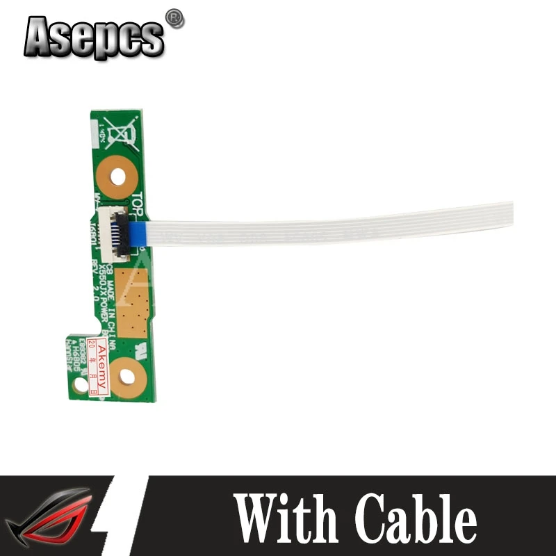 Оригинальная плата кнопки питания с кабелем для For Asus X550E X550EP X552E X550WE X550WA X552W X550EA