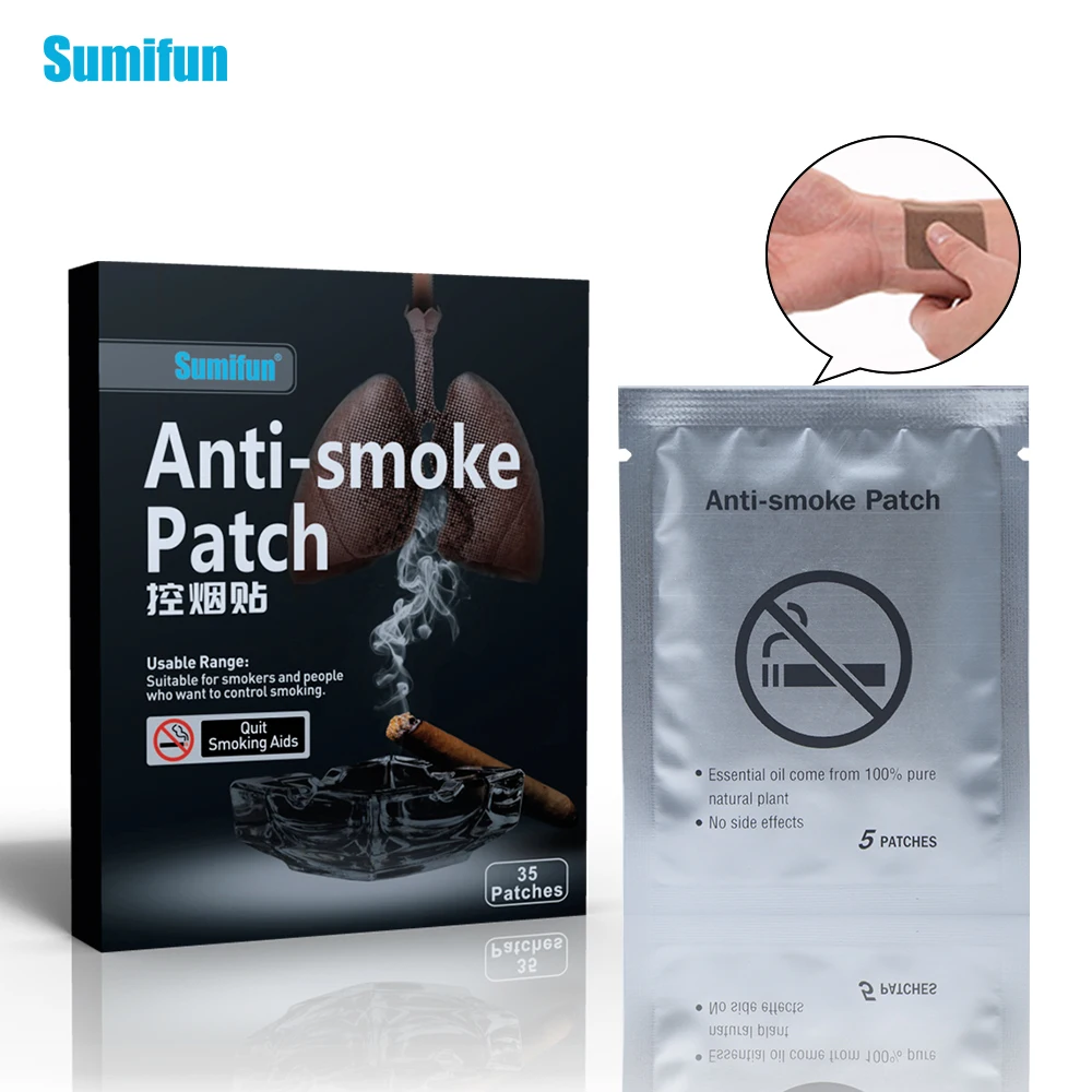 

Sumifun 35pcs Anti Smoke Patch Nicotine Plaster Stop Smoking Cessation 100% Natural Ingredient Quit Smoking Sticker Health Care