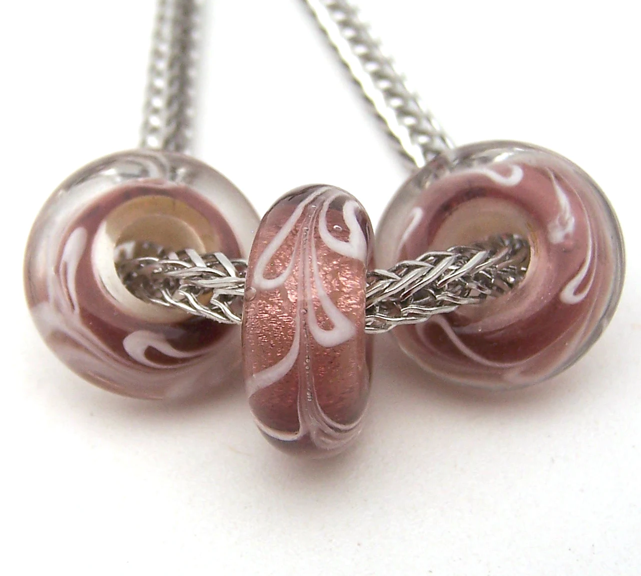 

JGLZ2388 3X 5MM Hole DIY GlassBead Murano Glass beads Fit European Charms Bracelet diy jewelry Lampwork