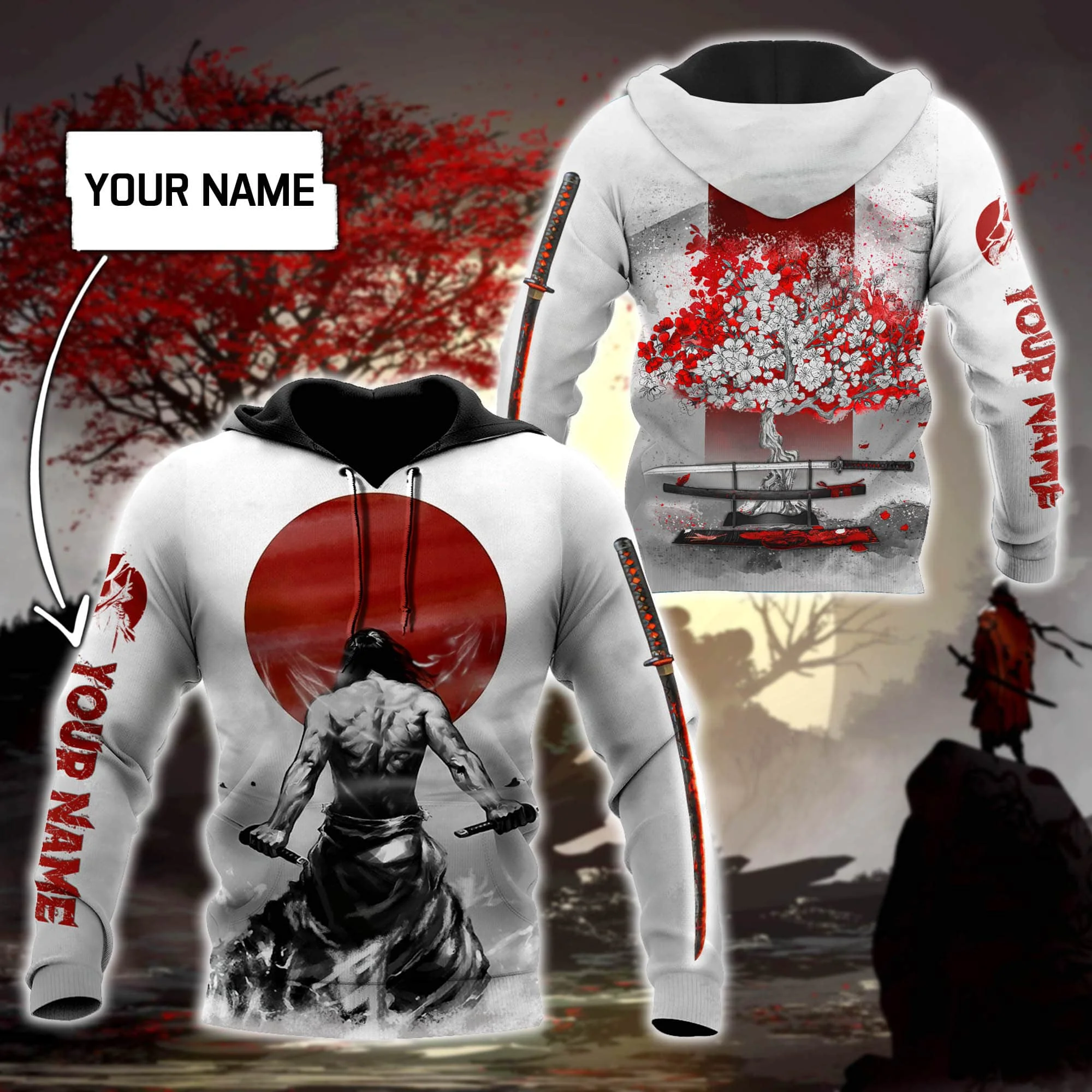 

2021 New Japanese Samurai Tattoo 3D Printing Men's Sweatshirt Harajuku Zip Hoodie Casual Unisex Jacket Pullover type - 43