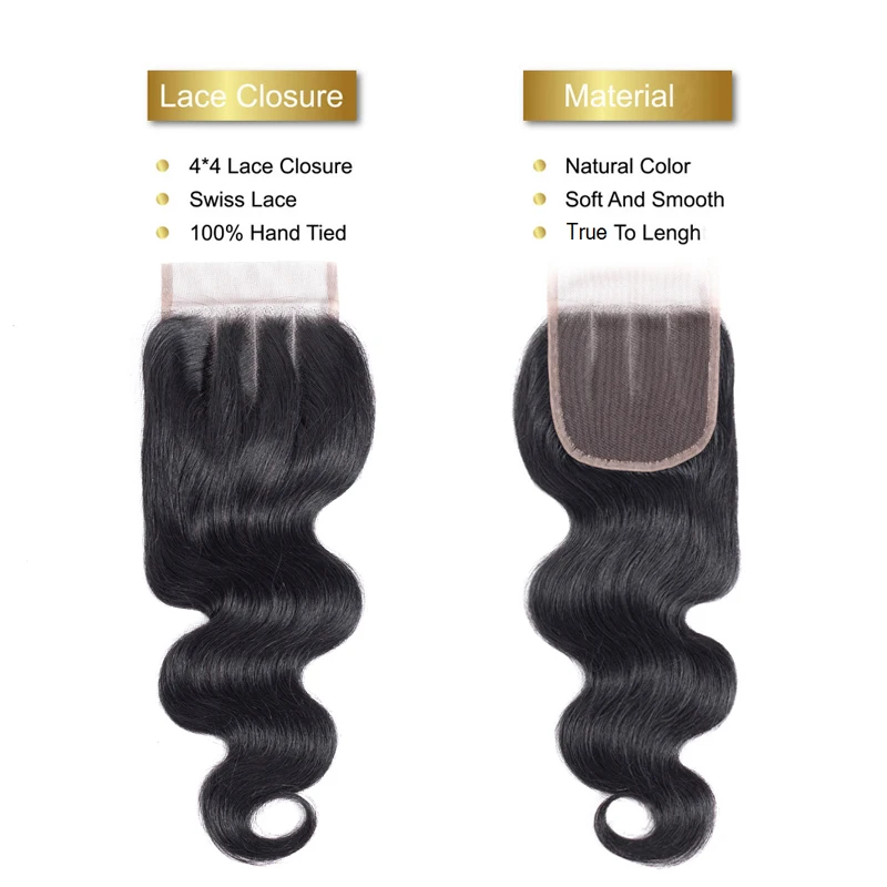 

Body Wave Bundles With Closure Peruvian Human Hair Bundles With Lace Closure Dorisy Remy Hair Extension Natural Color