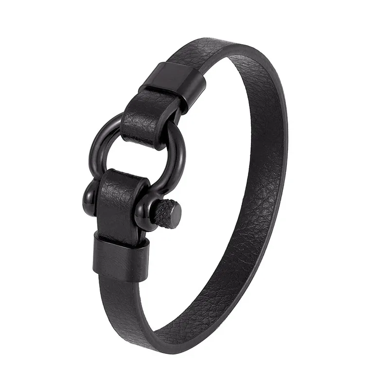 Роскошный стильный браслет из нержавеющей стали класса черного золота мужские