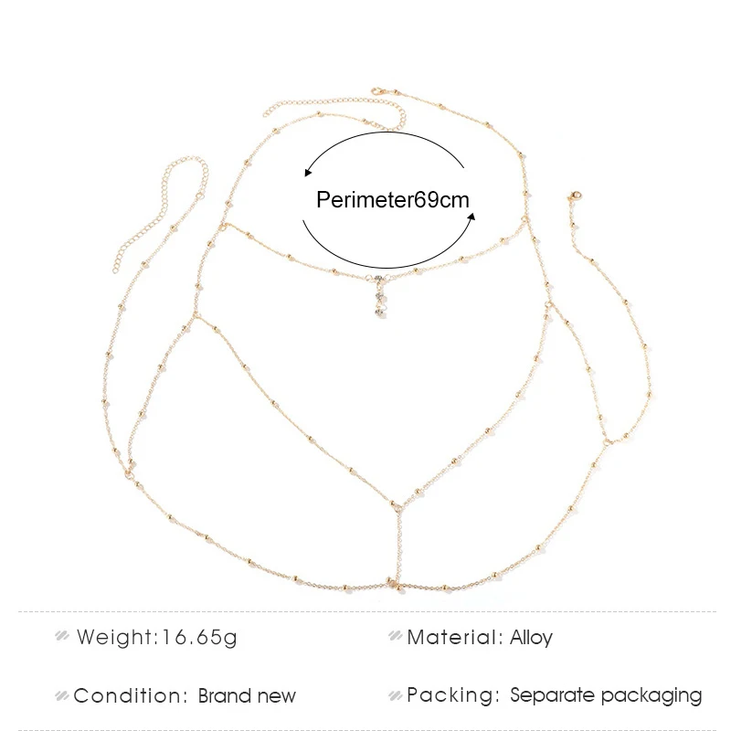 Модные Соблазнительные цепочки Стразы золотого и серебряного цвета цепочка на